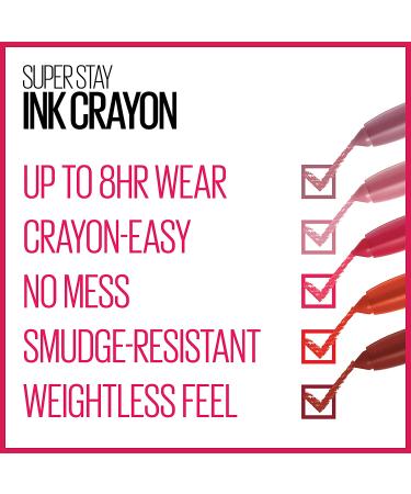 Maybelline Superstay Ink Crayon Matte Lipstick - Long Lasting  Built-In Sharpener  Run The World - 0.04 Oz - Buy Online on SooperMarket.com