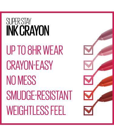 Maybelline Super Stay Ink Crayon Lipstick - Stay Exceptional Purple Beige, 8HR Longwear Matte Lip Crayon - 0.04 oz - Buy Online on SooperMarket.com