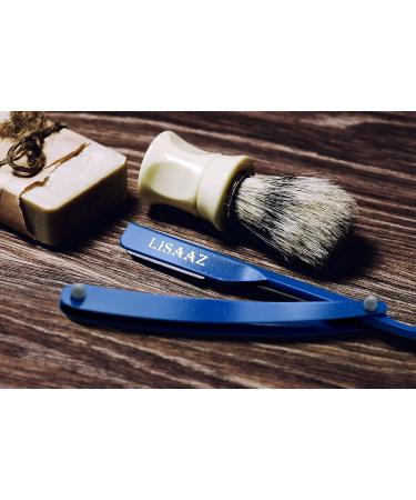 Premium Black Straight Razors for Men - Classic Shaving with 10 Stainless Steel Blades | Professional Barber Supplies & Accessories - Buy Online on SooperMarket.com