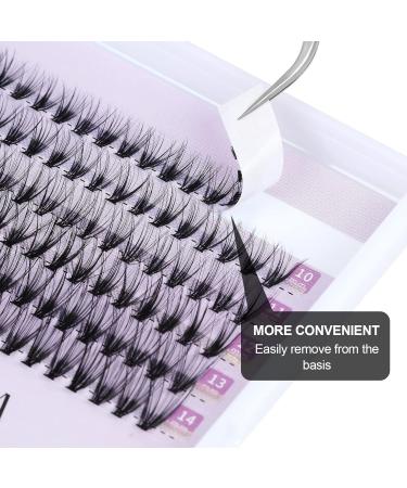 240pcs 40D 0.07 D Curl Cluster Eyelash Extensions - Soft Natural False Eyelashes DIY At Home - 12mm Length - Pack of 1 - Buy Online on SooperMarket.com