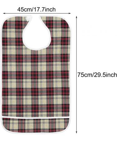 Adult Bib 3colors Adult Bib Washable Reusable Waterproof Dinning Aid Clothes Protector Clothing Protector with Optional Crumb Catcher and Vinyl Backing 17.7 * 29.5inch(Green) - Buy Online on SooperMarket.com