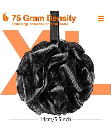 Urbanstrive XL Soft Shower Loofah Sponge for Men and Women - 75g - Black - 1 Pack - Buy Online on SooperMarket.com
