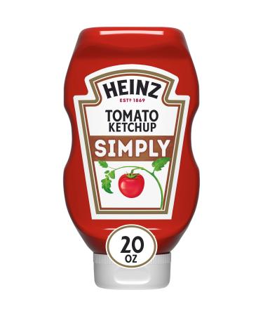 Heinz Simply Tomato Ketchup with No Artificial Sweeteners (20 oz Bottle) Simply Ketchup 1.25 Pound (Pack of 1)