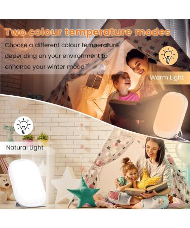 LASTAR Sun Light 10 000 LUX UV-Free Daylight Lamp with Memory Function 5 Adjustable Brightness Levels and 4 Timer Funtion Sunlight Lamp Compact Size for Winter Blues Wall Mountable Support Smart Plug Light White - Buy Online on SooperMarket.com