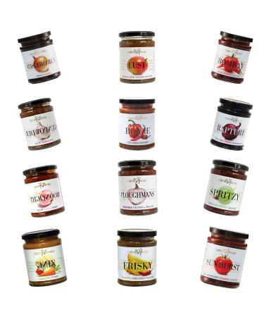 Carved Angel Chutney Pick N Mix - Choose From 10+ Flavors | Gunpowder Hot-Garlic-Pickle Moonlight Sweet-Garlic-Pickle Bombay Spiced Tomato Caramelised Onion More - Pack of 5