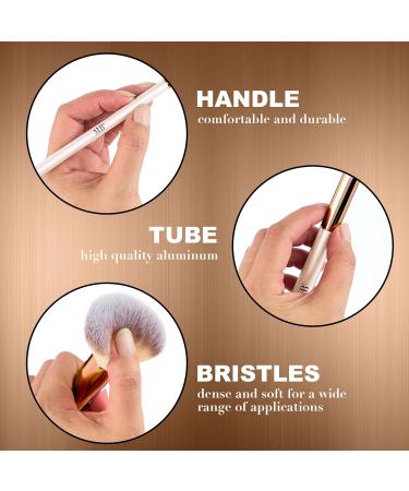 Expressions 12pc Flawless Makeup Brush Set - Vanilla Rose Gold | Premium Glitter Cosmetic Brushes for Contouring & Highlighting - Buy Online on SooperMarket.com