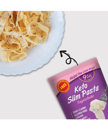 Eat Water Slim Konjac Pasta Penne Fettuccine Spaghetti Lasagne & Tagliatelle - Zero Sugar Low Calorie Keto Paleo & Vegan Diets | 2 of Each 270g - Buy Online on SooperMarket.com