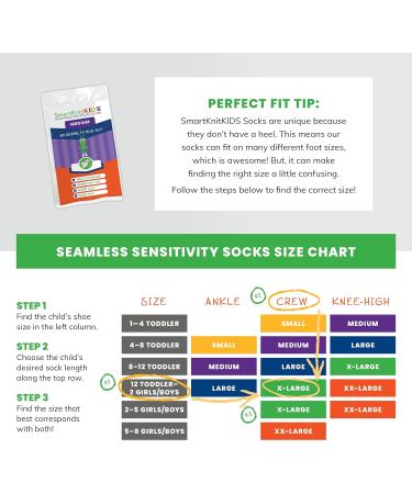SmartKnitKIDS Seamless Sensitivity Socks 12 Pack - Small Pink Purple White - Made in USA - Buy Online on SooperMarket.com