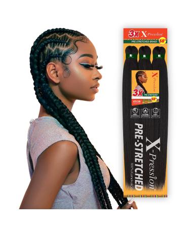 Sensationnel X-pression Prestretched Braiding Hair 3X 58 Inch Kanekalon Flame Retardant Yaki Braid - SM1B/27 - Buy Online on SooperMarket.com