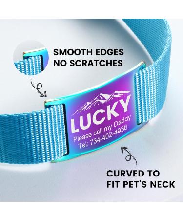 Yhananti Personalized Dog & Cat Tag - Engraved Stainless Steel ID Tag for Collars (L Black) - Custom Name Phone & Address - Buy Online on SooperMarket.com