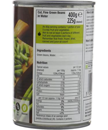 MORRISONS CUT GREEN BEANS 400G - Buy Online on SooperMarket.com