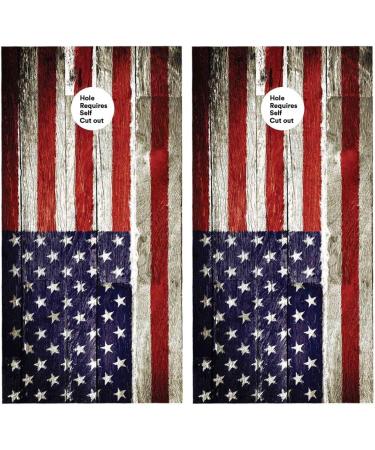 Pixelverse Design USA Flag Cornhole Board Skin Wrap Decal | Weather Resistant Vinyl Sticker for Corn Hole Bean Bag Toss Game | 24.5x48.5 - Ideal for Children, Adults, Colleges, Festivals & Bars - Buy Online on SooperMarket.com