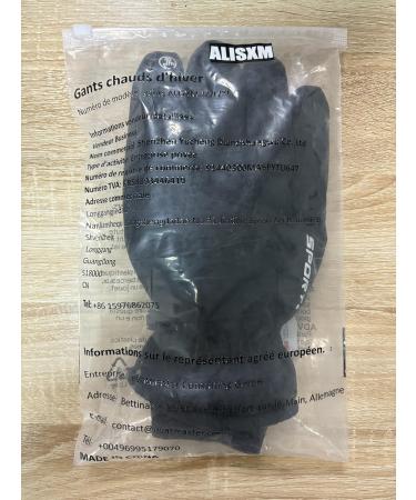 Alisxm Waterproof Touchscreen Winter Gloves for Men & Women - Ideal for Running Skiing Hiking & Cycling | Dark Black - Buy Online on SooperMarket.com