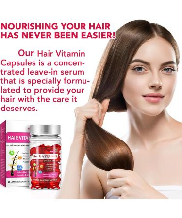 Hair Vitamins Serum Capsules - Nourishing A C E & Pro B5 No Rinse Treatment for Women & Men | Boost Hair Growth & Shine - Buy Online on SooperMarket.com