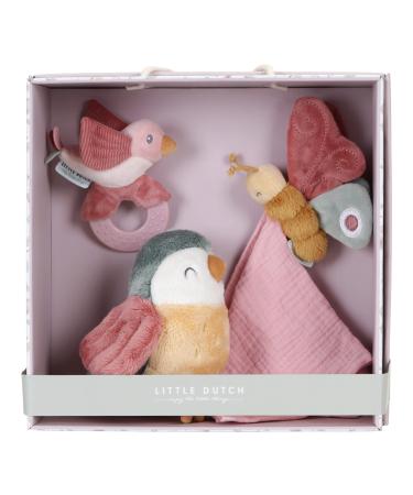 Little Dutch 8715 Gift set 3-piece Flowers & Butterflies (comforter grasping toy stuffed toy)