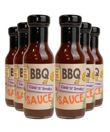 South Devon Chilli Farm | Cool 'n' Smoky BBQ Sauce Homegrown Gluten-Free Vegan MILD heat Delicious Marinade Barbecue Dipping - Case of 6 280g