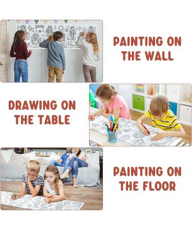 2023 Kids Drawing Roll- DIY Sticky Paper Roll for Children's Painting Activities - Early Educational Toy for Kids - Cute Princess Theme - 120 * 11.8 Inches - Buy Online on SooperMarket.com