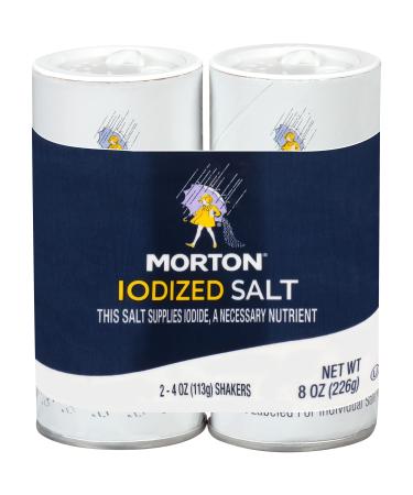 Morton Iodized Salt Shakers - 2 CT