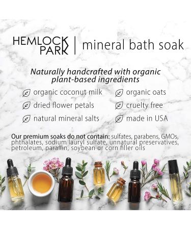 Hemlock Park Coconut Milk Bath Soak with Organic Botanicals and Mineral Salts - Scarlet Rose 8 oz - Buy Online on SooperMarket.com