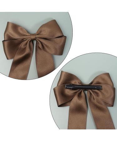 Pack of 2 Hair Bows Hair Clips with Bow Bow Hair for Girls Women (Black Brown) - Buy Online on SooperMarket.com