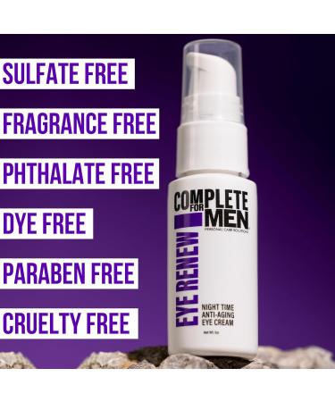 Eye Renew Night Time Eye Cream - Anti-Aging Solution for Dark Circles Puffy Eyes & Improved Skin Texture - Men's Eye Repair Treatment with Vitamins - Buy Online on SooperMarket.com