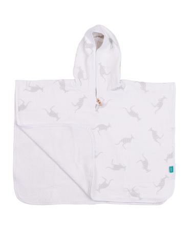 Urban Kanga Bath Poncho Baby with Hood Two-Sided Poncho Children 1 year Grey Kanga
