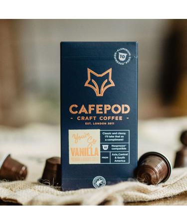 CafePod Vanilla Flavoured Coffee Pods - 60 Nespresso Compatible Aluminium Capsules - Buy Online on SooperMarket.com