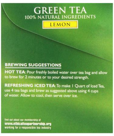 Twinings Lemon Green Tea - 20 Count | Refreshing Herbal Blend - Buy Online on SooperMarket.com