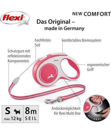 Buy Flexi Dog Leash - Extendable with Soft Handle 3m/5m/8m Options for Dogs 8-20kg Red - International Shipping Available - Buy Online on SooperMarket.com