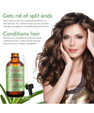 100% Organic Rosemary Oil for Hair Growth | Nourish Scalp & Stimulate Hair Growth with Essential Oil & Massager - Buy Online on SooperMarket.com