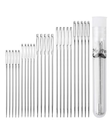 Mr. Pen- Large Eye Needles for Hand Sewing 50 Pack Assorted Sizes Sewing Needles Needles Needles for Sewing Embroidery Needles for Hand Sewing Sewing Needles Large Eye Big Eye Needle A. Plastic Storage Tube