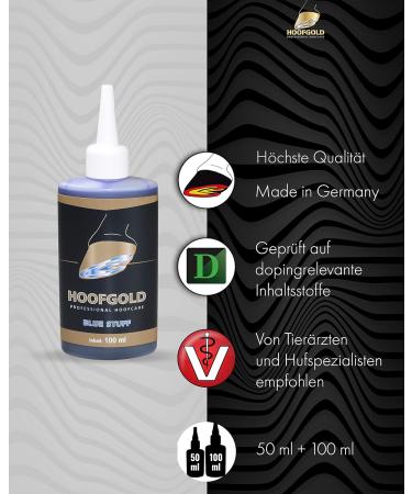 HOOFGOLD BlueStuff - 100ml Hoof Care for Horses | Quick Thrush Remedy | International Shipping - Buy Online on SooperMarket.com