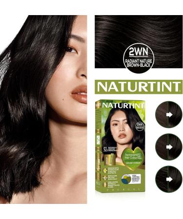 Naturtint Permanent Hair Colour Gel 2WN Radiant Nature Brown-Black Plant Enriched Ammonia Free Long Lasting Grey Coverage and Radiant Colour Nourishment and Protection - Buy Online on SooperMarket.com