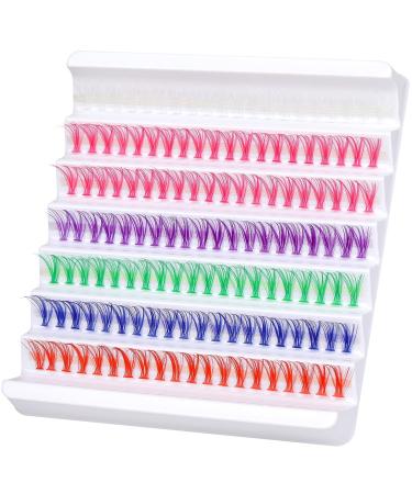 140Pcs CC Curl Colored Lash Clusters for DIY Eyelash Extensions | ALPHONSE Style A - 6 Colors - Buy Online on SooperMarket.com