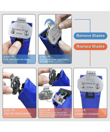 BestBomg Removable Blades for Dog Care - 5/8 Wide Toe Compatible with Heiniger/Moser Max45/Andis/Oster A5 1/32 Cutting Length - Buy Online on SooperMarket.com