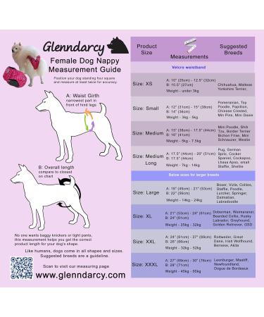 Glenndarcy Female Dog Pants - Washable Black Pink Dots XL with 2 Washable Pads | Perfect for Comfortable Pet Wear - Buy Online on SooperMarket.com