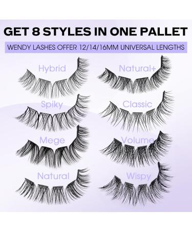 8 Styles 0.07mm D Curl Cluster Lash Extensions 12mm DIY Individual Eyelashes - RR-12mm 8Type Clusters-0.07-D - Buy Online on SooperMarket.com