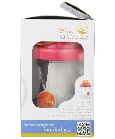 Innobaby Sippin' Smart EZ Flow Straw Sippy Cup - Pink 10 Ounce (SIP-103) - BPA-Free - Buy Online on SooperMarket.com