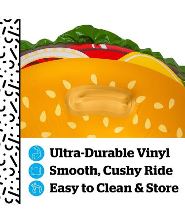 BigMouth Inc. Snow Tube  Inflatable Sleds for Kids and Adults  Heavy Duty PVC Giant Cheeseburger - Buy Online on SooperMarket.com