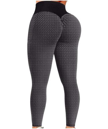 DAZLOR Women High Waist Butt Lifting Leggings with Pockets | Black XL - Buy Online on SooperMarket.com