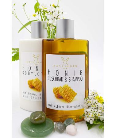 Haslinger No. 2204 Honey Body Lotion - Nourishing Almond Oil & Shea Butter - 200ml - International Shipping Available - Buy Online on SooperMarket.com