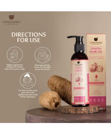 UPAKARMA Onion Black Seed Hair Oil - 6.8 fl oz | With 12 Essential Oils for Hair Growth - Buy Online on SooperMarket.com