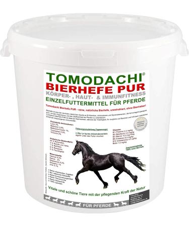 Beer yeast horse natural product for skin and fur rich in vitamins minerals and amino acids supports intestinal flora immune system beautiful skin stable horn fur gloss pure beer yeast 3kg bucket