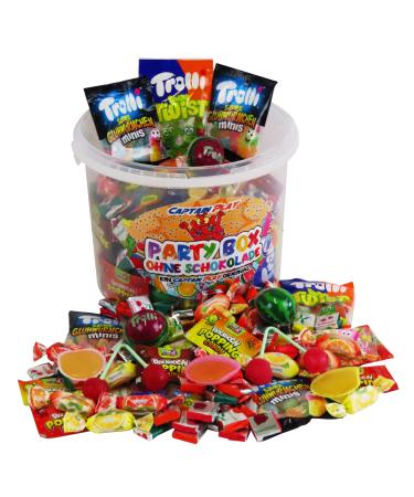 Sweets Mix Party Box without chocolate with 1kg for children's birthday with 6 children 1 pack (1 x 1 kg) candy bulk pack