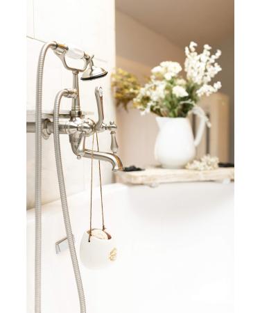 Mom Bomb Bubble Bouquet. Luxury Bath Scoop and Ceramic Holder Set