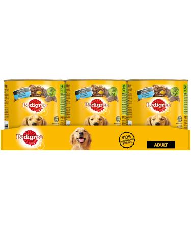 Pedigree dog food wet food juicy sliced meat with lamb vegetables and pasta in sauce 12 cans (12 x 800g) 800 g (12 pack) juicy sliced with lamb vegetables and noodles in sauce