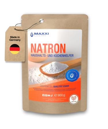 Maxxi Clean |1x 900 g Natron powder |Baking powder for kitchen household and body |Tastrial & high -purity for cleaning and baking |Sodium hydrogen carbonate in food quality 900 g (1 Pack)