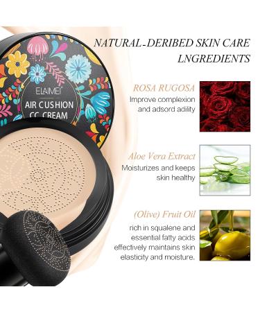 AGETITY Mushroom Head Liquid Foundation Concealer - Lasting Nude Makeup Moisturizing CC Liquid Foundation for Even Skin Tone - Natural Air Cushion BB Cream - Buy Online on SooperMarket.com