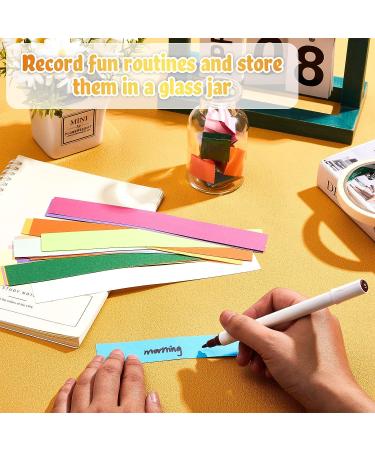 240 Sheets Bright Paper Chain Strips - 46 Ft Total Length - 1x8 Assorted Colors Construction Paper for Kids Art Craft - Includes Double Sided Tape - Buy Online on SooperMarket.com