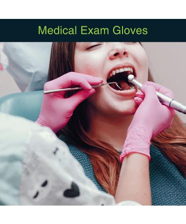 Pink Vinyl Disposable Gloves Medium 100 Pack - Latex Free, Powder Free, 3 Mil Thickness - Medical Exam, Home Cleaning, and Food Gloves - Buy Online on SooperMarket.com